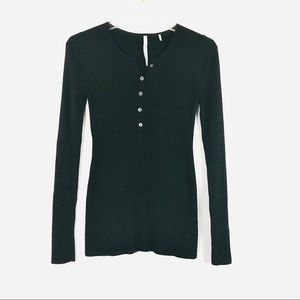 NWOT Aritzia Babaton Ribbed silk blend Henley